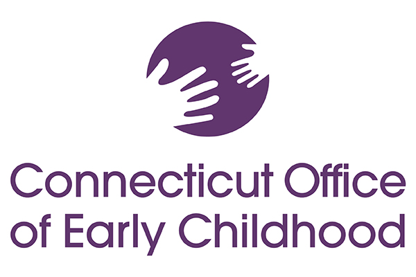 Logo for Connecticut Office of Early Childhood, purple text, white background